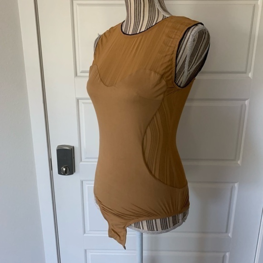 Nude Figure-Shaping Semi-Sheer Bodysuit NWT